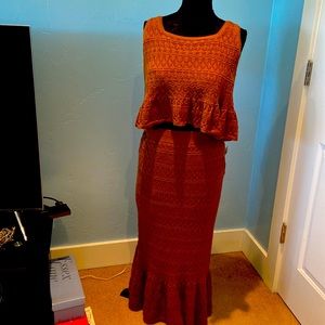 house of Harlow knit 2 piece set - with tags! size large -